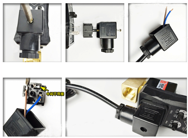 Connection display of Automatic Drain Valve Accessories Solenoid Coils