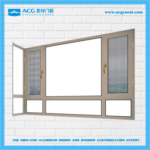 Good price latest window designs with Wooden grain