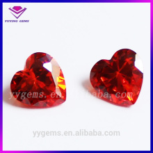 Synthetic Gemstone Rough Garnet Heart Shape Loose Cubic Zirconia CZ Stones Price