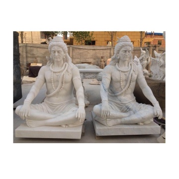 Natural White Marble Hand Carved Indian Buddha Statues