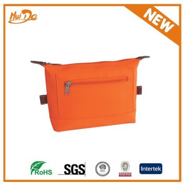 orange fashion cosmetic bag for women