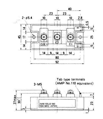 Igbt Power Module 2mbi150lb-060 Igbt Module  Fujitsu Igbt Power Module