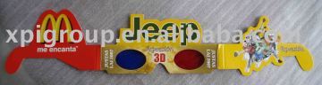 3D glasses/printed paper 3D glasses/Red+Blue 3D glasses