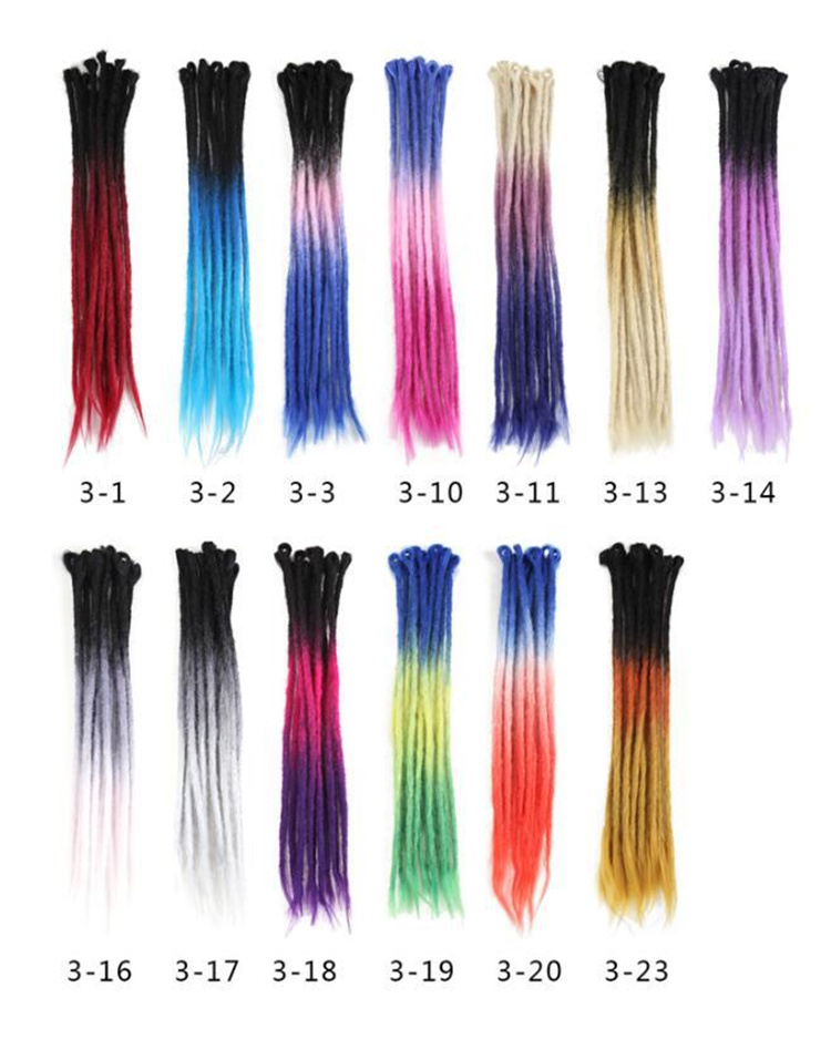 20inch Dreadlocks Synthetic Hair Dreads Hand Made Dreadlock Extensions Crochet Braiding Hair