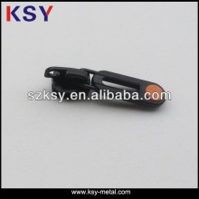 Black metal zipper with slider