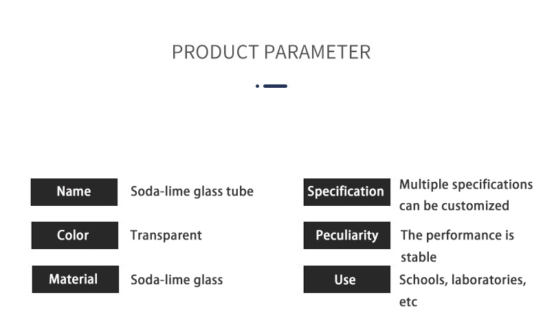 Soda-Lime Material Transparent Round Hollow Glass Tube Lamp Fittings