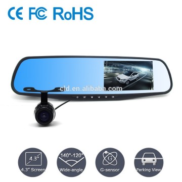 2017 Blue Glass Angle 4.3 inch Screen G-sensor H264 vehicle 1080p car black box