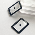 Square Glass With Plating Black Edge For Watch