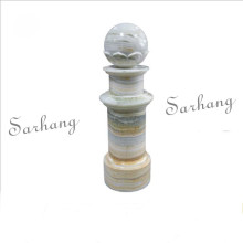 Natural material Carved Luxury mixed colours column
