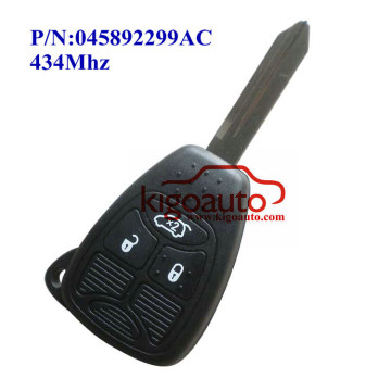 Remote key 3 small button 434Mhz for Chrysler 04589199AC remote key