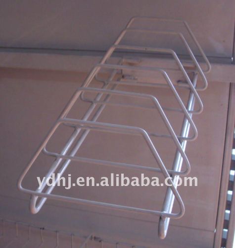 Heavy duty metal dishes display hooks-used on supermarket shelf