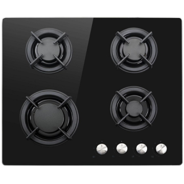 Electriq Gas Hobs Black Temperowane szkło 60 cm