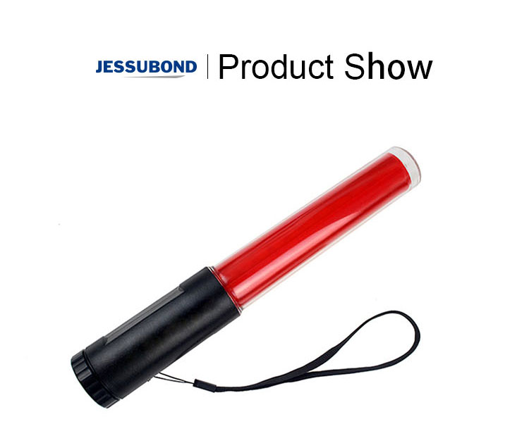 Torch Light Led Traffic Baton With 3AA Battery, Plastic Rubber Security LED Traffic Baton/