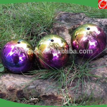 Drilled Rainbow Color Stainless Steel Sphere for Sale