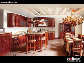 Welbom Solid Wood Rosewood Kithen/ Luxury Kitchen Cabinet