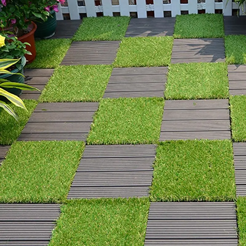 Multi-Purposes Outdoor Garden Synthetic Grass Turf Green Lawn Carpet Atificial Grass Floor Tiles Artificial Garss Tiles Floor