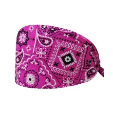 Cotton Medical Surgical Cap with Button - Nurse Hair Care Scrub Hat