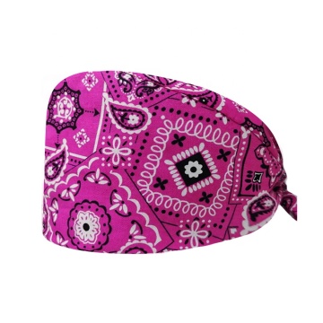 Cotton Medical Surgical Cap with Button - Nurse Hair Care Scrub Hat