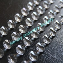 18mm Octagon Shape Clear Color Beaded Crystal Chains