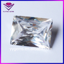 13x18MM White Cubic Zirconia Rectangle Shape Created CZ Stone