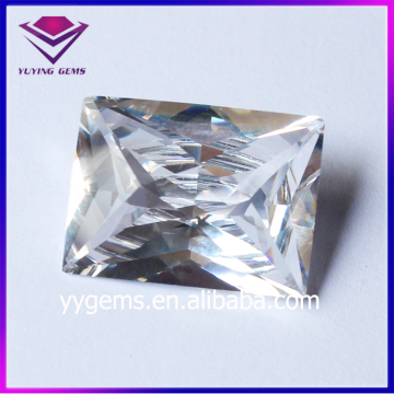 13x18MM White Cubic Zirconia Rectangle Shape Created CZ Stone