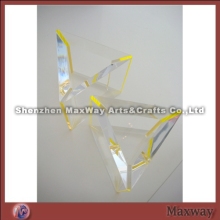 Yellow Triangular Acrylic Coffee Tables
