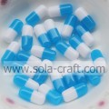 6*12 MM Half Hole Capsule Shape Loose Resin Beads