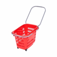 Four Wheel Pull Rod Grocery Basket