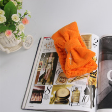 Microfiber headband shower cheap sports elastic girls hair accessories with bowknot