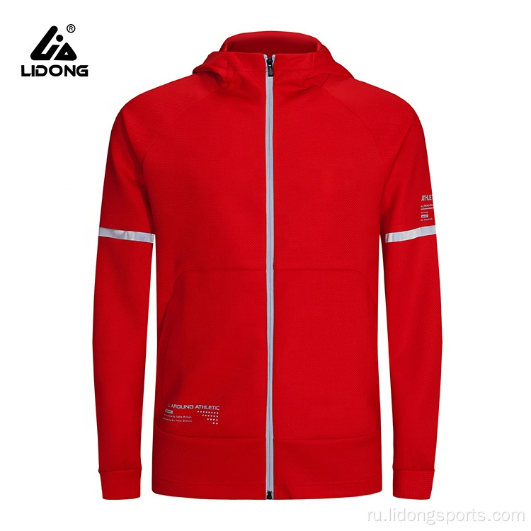 Пользовательский логотип Unisex Sports Full Zip Up Hoodie