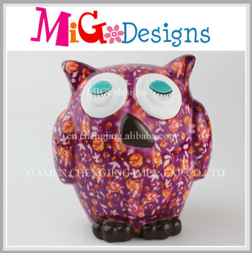 Cute Cartoon Animal Money Box With Custom Owl Design