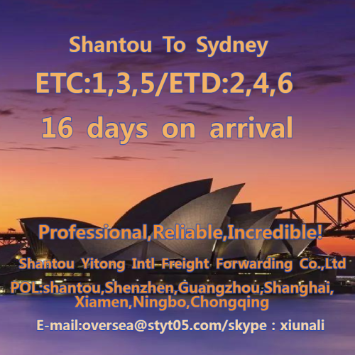 Shantou Shipping para Sydney