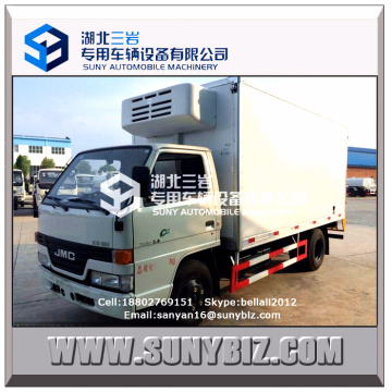 JMC 4*2 seafood refrigerated van truck, 5T small seafood frozen truck