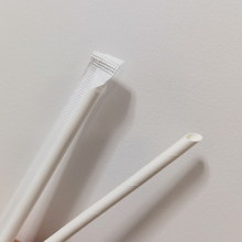 Biodegradable Paper Straws - Individually Wrapped Disposable Drinking Straws