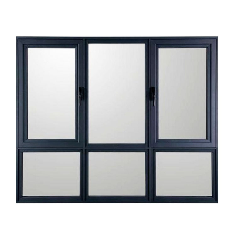 European residential high quality german hope fittings swing opening standard size of glass tempered glass window