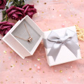 Conjunto de joias brancas, papelão, papelão, anel, colar, brincos, caixa de joias personalizada