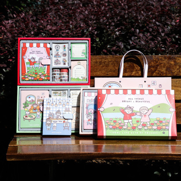 Kawaii Cartoon Cute Stationery School Notebooks Gift Set