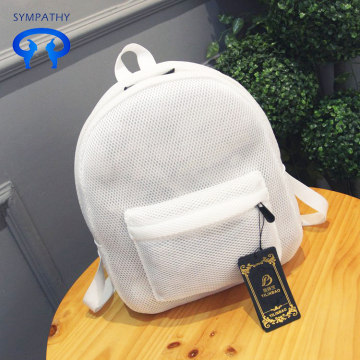 Translucent mesh backpack light girl mesh travel backpack