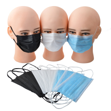 Cheap 3-ply Non-medical Flat Disposable face masks