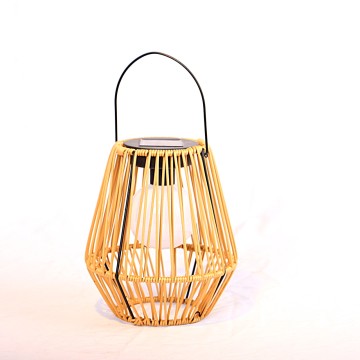 Wicker bamboo strip ambience outdoor lights