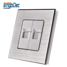 aluminum lan wall socket internet DATA RJ11 RJ45 wall socket