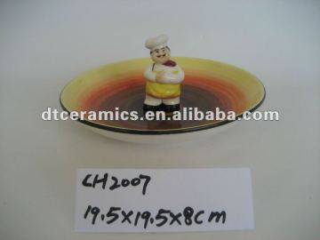 ceramic Condiment dish with standing cook