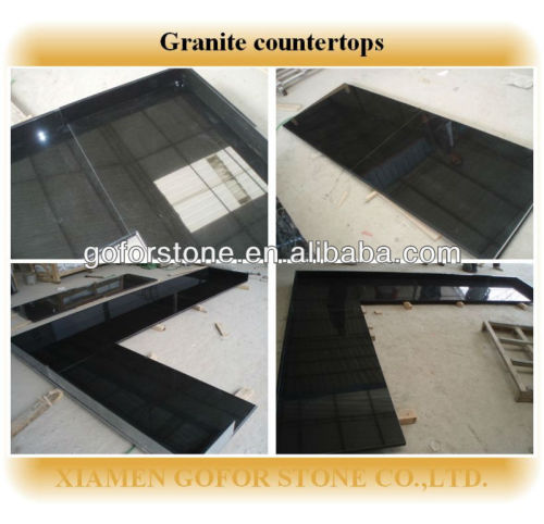 Absolute Black prefab granite kitchen countertop