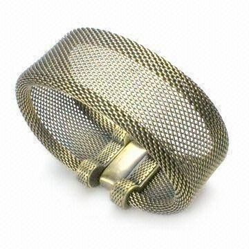 Handcrafted Alloy Fashion Bronze Cuff Bracelet For Gift With 20cm + 3cm Tail Chain