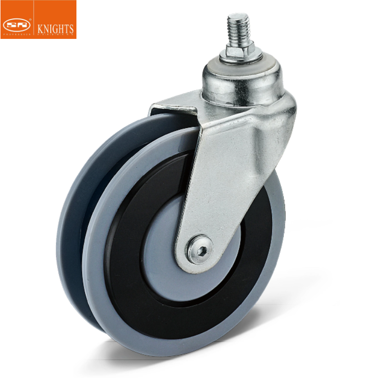 Swivel casters for shopping trolleys