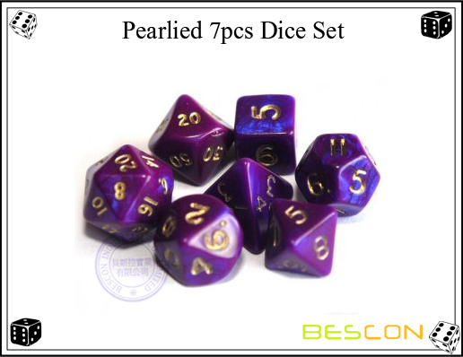 Pearlied 7pcs Dice Set Pearlied 7pcs Dice Set