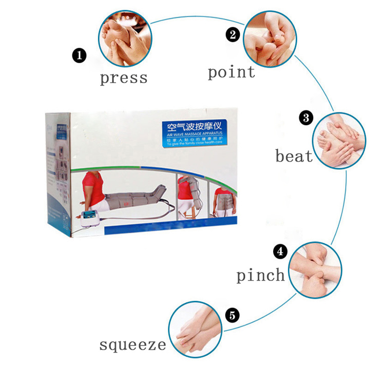 Air Pressure Recovery Compression Boots Compressor Therapy Leg Massage System Promote Blood Circulation