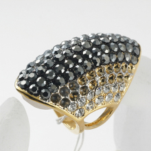 alloy star cut rhinestone imitation crystal engagement rings for women hot sale wholesale jewelry