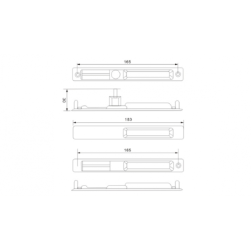 ALUMINIUM-TÜR DOPPELSEITIGES VERRIEGELUNGSSCHLOSS