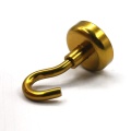 gold color metal neodymium magnet hooks